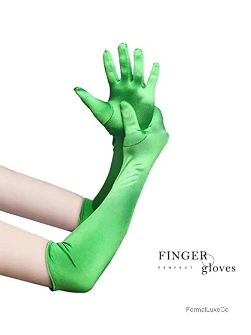 Elbow Length Satin Opera Gloves Women Vintage Party